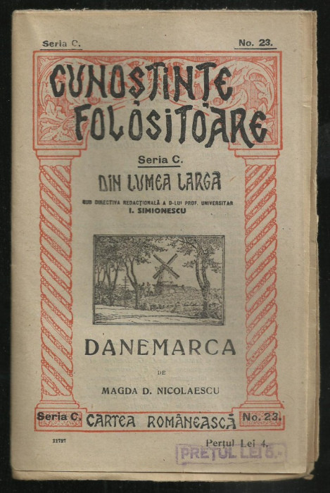 Magda D.Nicolaescu / DANEMARCA - editie interbelica (Cunostinte Folositoare)