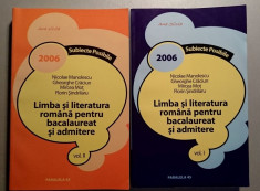 Limba si lit. romana pt bacalaureat si admitere, vol.1 si 2/ 2006 - N.Manolescu foto