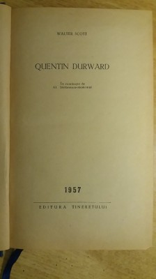 myh 543 - QUENTIN DURWARD - WALTER SCOTT - ED 1957 foto