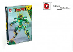 SUPER ROBOT TRANSFORMABIL NINJA, PIESE TIP LEGO 615PCS SI PERSONAJE DRAGO NINJA! foto