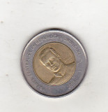 Bnk mnd Republica Dominicana 10 pesos 2005 , personalitati , bimetal, America Centrala si de Sud