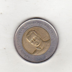 bnk mnd Republica Dominicana 10 pesos 2005 , personalitati , bimetal