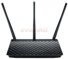 Router Wireless Asus RT-AC53, Gigabit, Dual Band, 750 Mbps, 3 Antene externe (Negru) foto