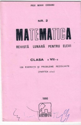Matematica. Revista lunara pentru elevi foto