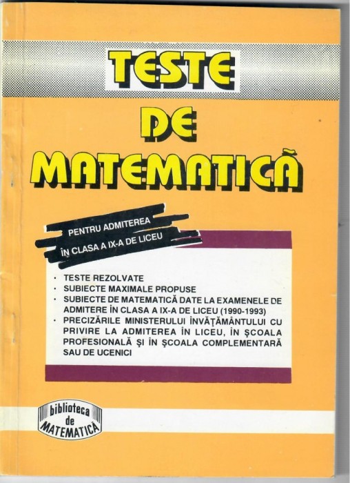 Teste de matematica