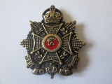 Rar! Semn arma/cuc cascheta ofiter britanic Regimentul de frontiera China WWII, Europa