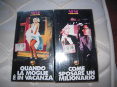 LOT de 2 casete video VHS originale cu Marilyn Monroe, SIGILATE, aduse Italia foto