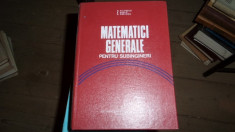 Matematici generale pentru subingineri &amp;amp;#8211; D. Filipescu, E. Grecu, R. Medintu foto