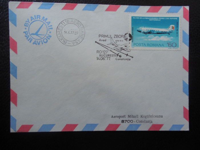 INTREG POSTAL PRIMUL ZBOR BUCURESTI-ARAD-CONSTANTA