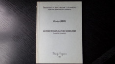 Matematici aplicate in sociologie &amp;amp;#8211; Craciun Iancu foto