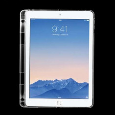 Husa iPad Air 2 Cu Suport Stilou Tactil TPU Transparenta foto