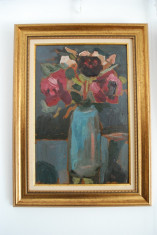 Tablou pictura semnat Lucia Piso Ladea (1914 - 1972) - Flori foto