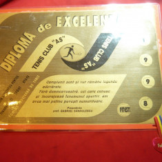 Diploma de Excelenta- Tenis Club - AS 1995 ,plastifiata