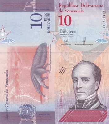 Venezuela 10 Bolivares 2018 UNC foto