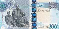 Botswana 100 Pula 2014 UNC foto