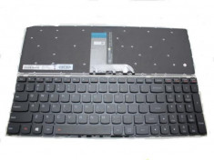 Tastatura laptop Lenovo Y500-15 iluminata US fara rama foto