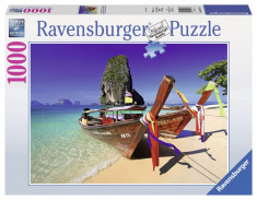 PUZZLE BARCUTA PE PLAJA, 1000 PIESE foto