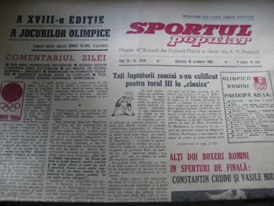 Sportul popular (18 octombrie 1964) / JO de la Tokio foto