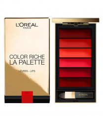 Paleta pentru buze cu 6 rujuri L OREAL COLOR RICHE La Palette Red 6 gr foto