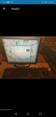 Sistem desktop pc complet unitate + monitor + tastatura foto