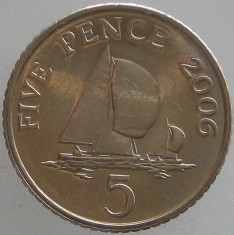 GUERNSEY - 5 Pence 2006 UNC foto