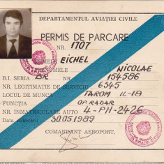 bnk div - Aeroportul Otopeni 1989 - Permis de parcare