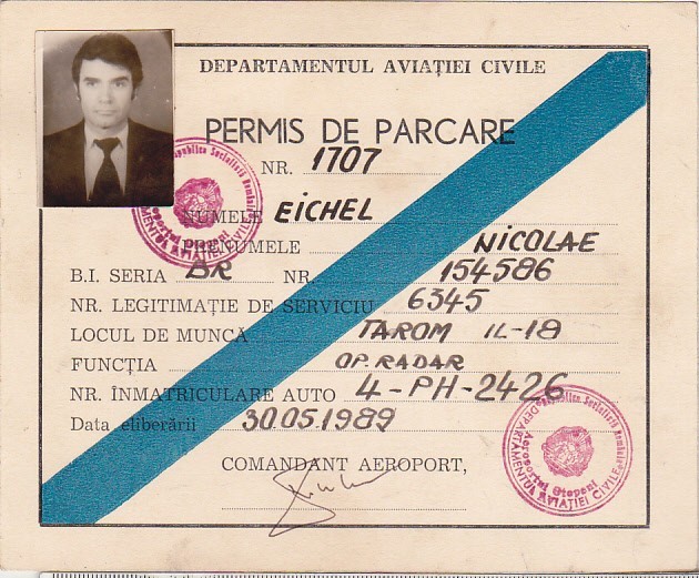 bnk div - Aeroportul Otopeni 1989 - Permis de parcare