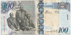 BOTSWANA 100 PULA ND(2014) VF foto