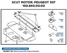 Scut Motor Metalic Peugeot 307 26869 foto