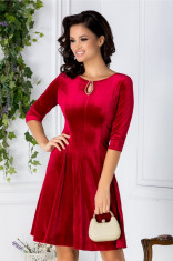 Rochie Velvet din Catifea Bordo de Ocazie foto