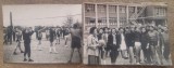 Fete la ora de sport, jucand volei// 2 fotografii, Romania 1900 - 1950, Portrete