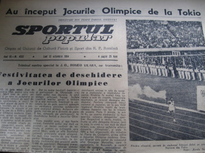Sportul popular (12 octombrie 1964) / JO de la Tokio foto
