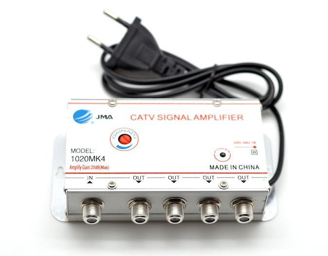 Amplificator de Semnal TV JMA 20 dB cu 4 Iesiri | arhiva Okazii.ro