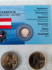 Austria set monetarie ,1+2+5+10+20+50 Eurocenti+1+2 EURO + medalie argint Wien foto