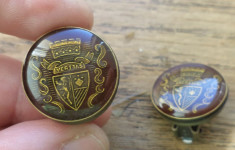 cercei clips baza bronz cabochon heraldic foto