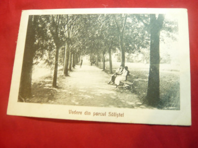 Ilustrata- Saliste- Parcul ,circulat 1929 Ed. Dadarlat foto