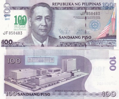 Filipine 100 Piso 2011 Comemorativa 100 years Shell Oil UNC foto