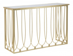 Consola din metal si sticla &amp;quot;Amelie&amp;quot; Gold, l120xA43xH80 cm foto