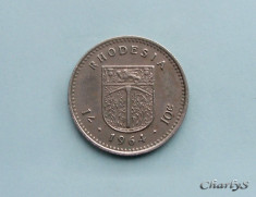 RHODESIA - 1 Shilling / 10 Cents 1964 foto