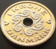 Moneda 1 COROANA - DANEMARCA, anul 2001 *cod 3290 = UNC foto