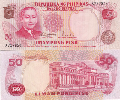 Filipine 50 Piso 1970 UNC foto