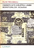 Observații asupra limbii scriitorilor rom&acirc;ni