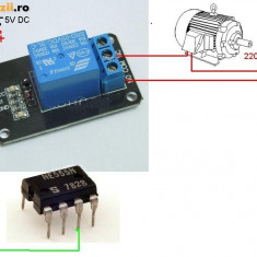 RELEU care poate fi comandat direct sau prin procesor PIC ARM AVR sau timer