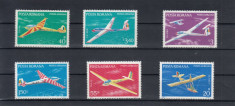 ROMANIA 1977 LP 931 AVIATIE PLANOARE SERIE MNH foto