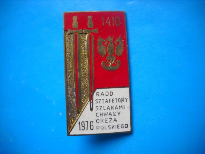 HOPCT INSIGNA MILITARA POLONIA ARMATA POLONEZA-RUTA PARTIZANI 1410-1976 D= 40 MM HOPCT INSIGNA MILITARA POLONIA ARMATA POLONEZA-RUTA PARTIZANI 1410-1976 D= 40 MM
