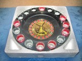 Set Ruleta Joc cu 16 Pahare Numerotate, Diametru 30cm, Plastic, Noua (1 Paharel Ciobit)