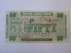 British Armed Forces 50 New Pence 1972 UNC foto
