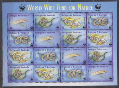 DB WWF Barbuda Serpi MS MNH foto