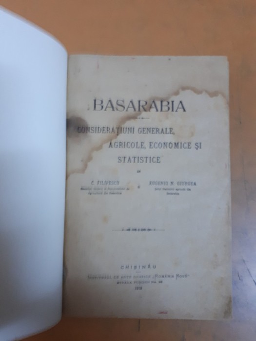 Filipescu și Giurgea, Basarabia, considerațiuni generale, Chișinău 1919 036