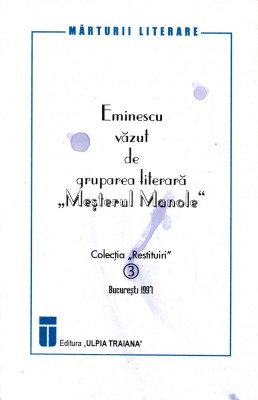 Eminescu văzut de gruparea literară &amp;quot;Meșterul Manole&amp;quot; foto